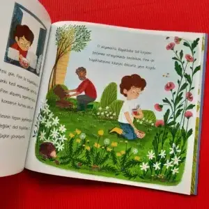 Finn ile Bahçedeki Dostları resimli hikaye kitabı